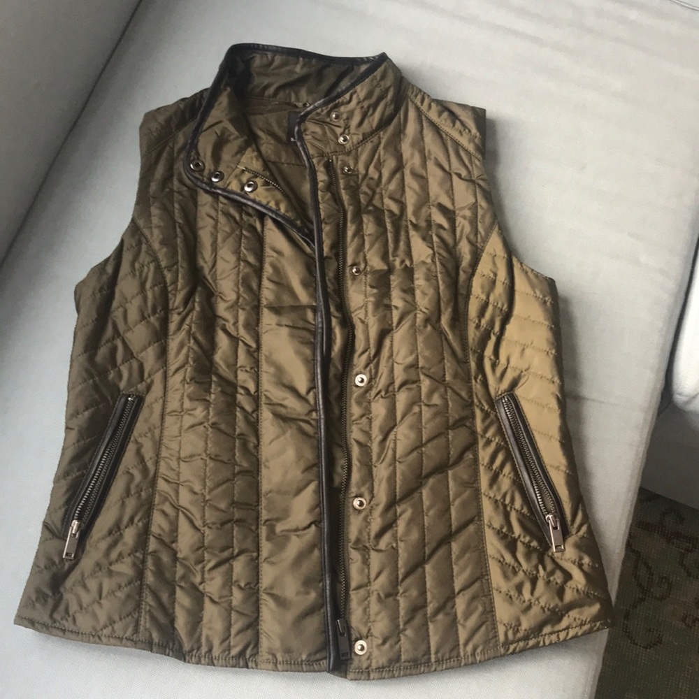Banana Republic Vest with Vegan Leather details